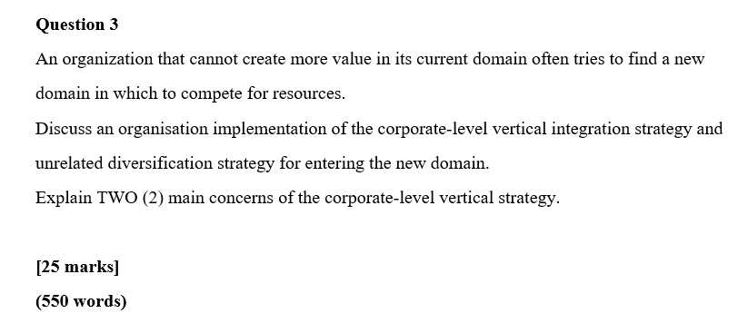 Question 3 An organization that cannot create