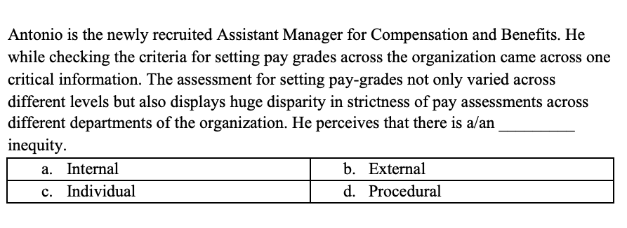 Antonio is the newly recruited Assistant Manager