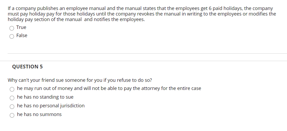 If a company publishes an employee manual and the