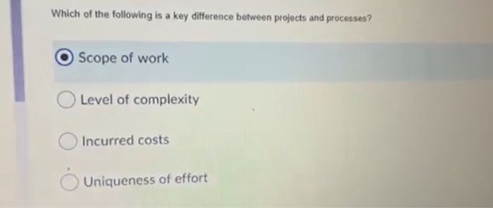 Which of the following is a key difference