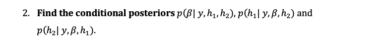 Bayesian regression - conditional posteriors