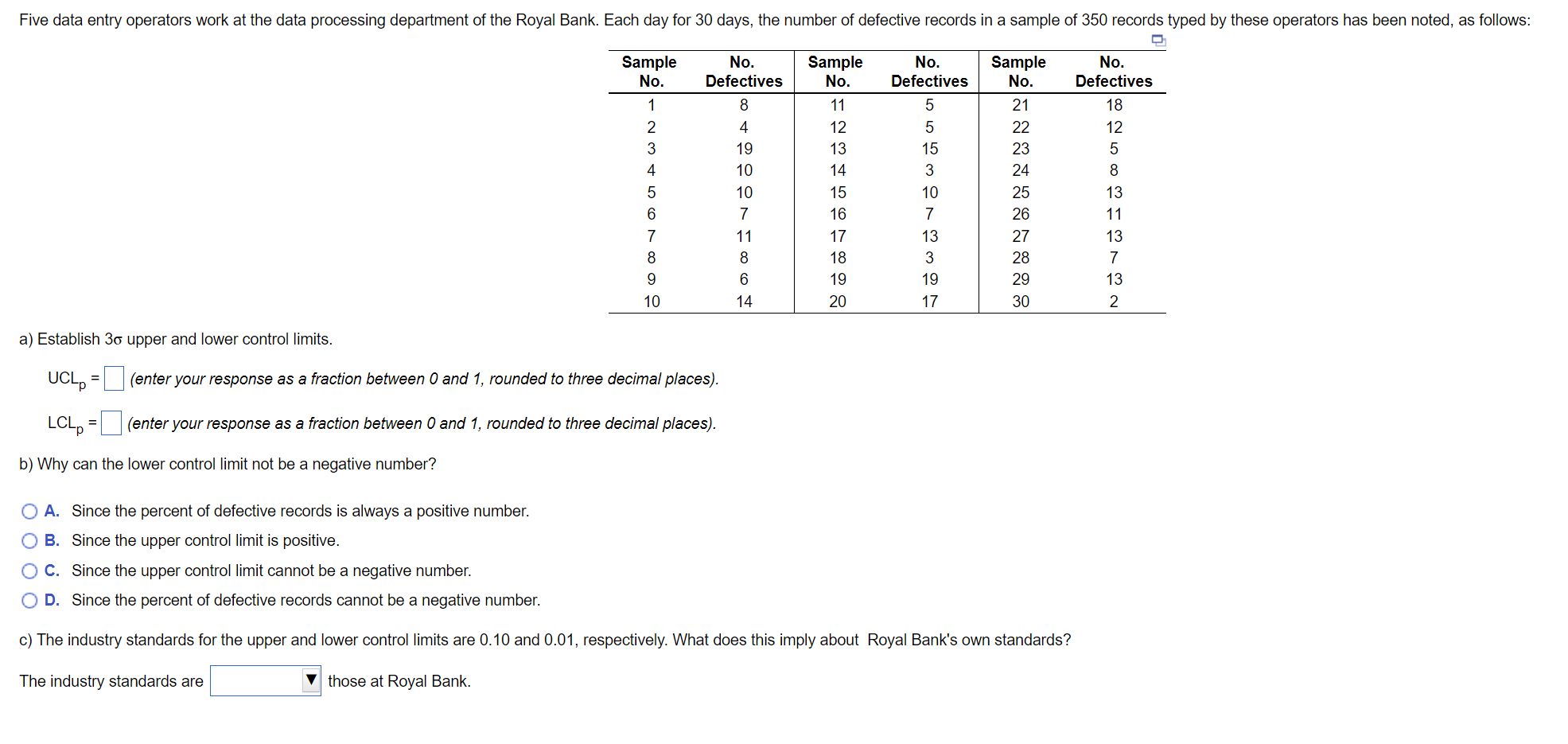 PLEASE HELP Five data entry operators work at the