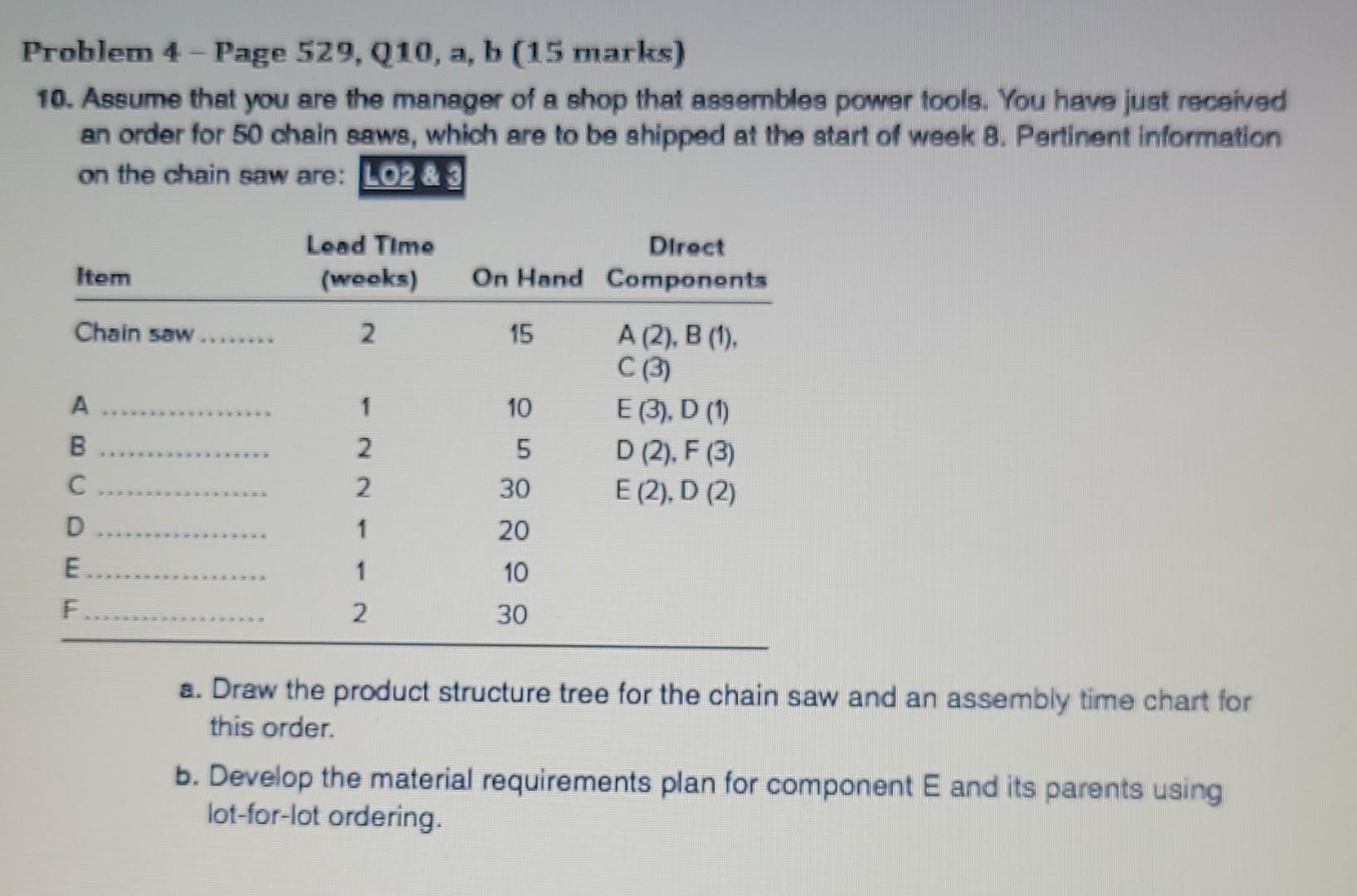 help please Problem 4 - Page 529, Q10, a, b (15