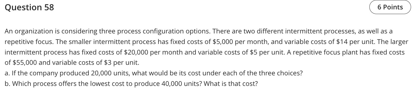 Question 56 6 Points What is the forecast for May