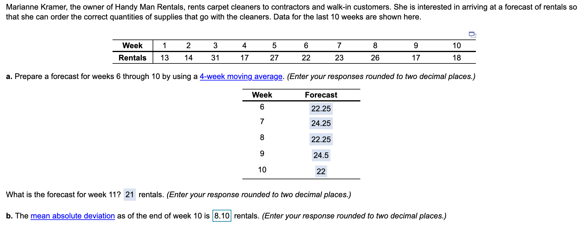 Marianne Kramer, the owner of Handy Man Rentals,