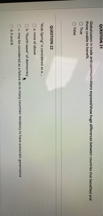 #21 and #22 Globalization in trade and