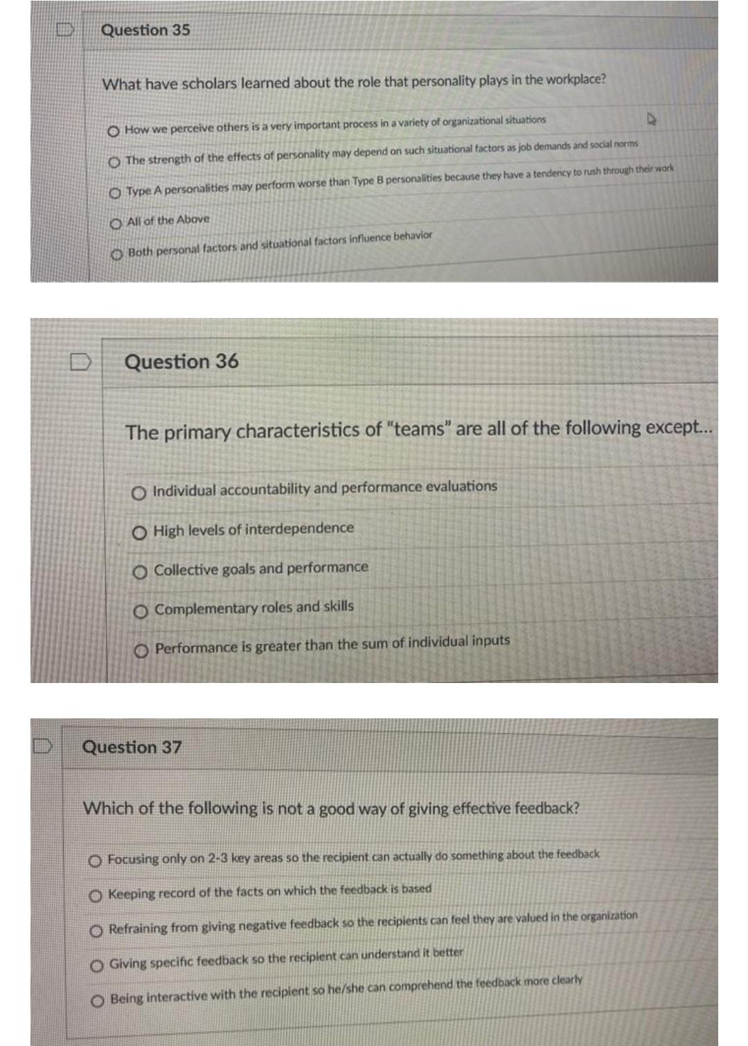 Please solve all four Question 35 What have