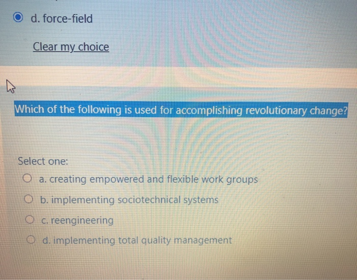 O d. force-field Clear my choice Which of the