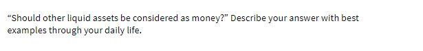 "Should other liquid assets be considered as