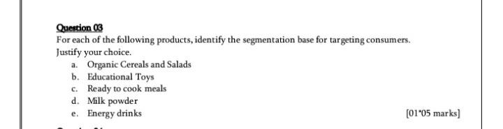 need urgent answer plz Question 03 For each of