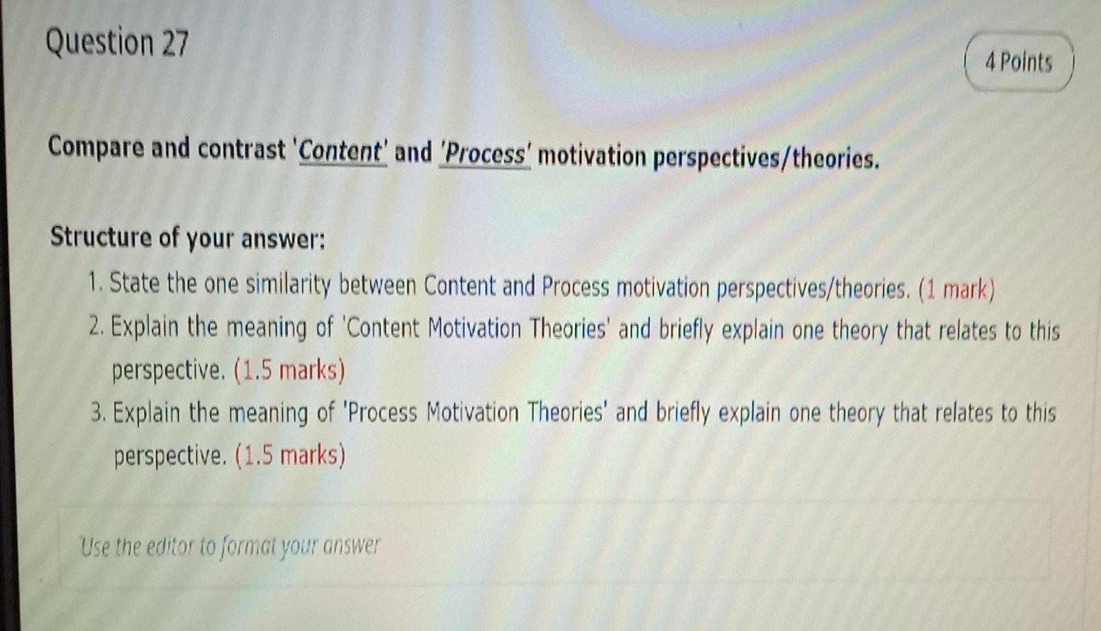 q27 plz ,write short answer , must be short