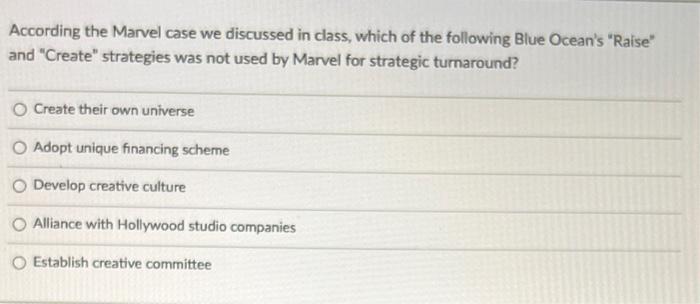 9 According the Marvel case we discussed in