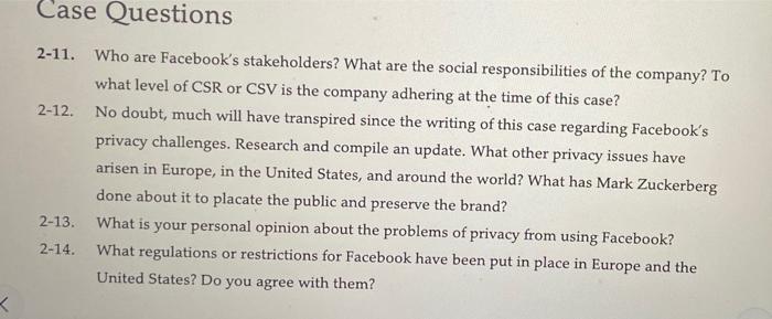 Can you please help with the case questions? 3 15