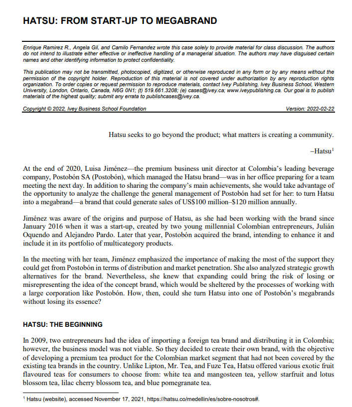 what are the characteristics of Hatsu brand and