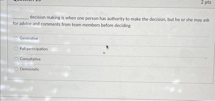 D Question 13 2 pts describes group