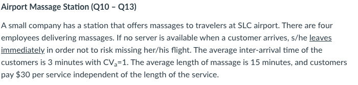 Airport Massage Station (Q10 - Q13) A small