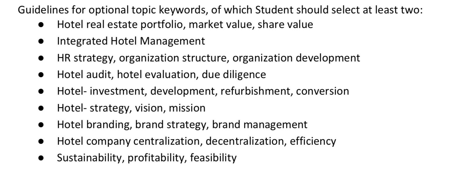 Please select one of the topics below and provide