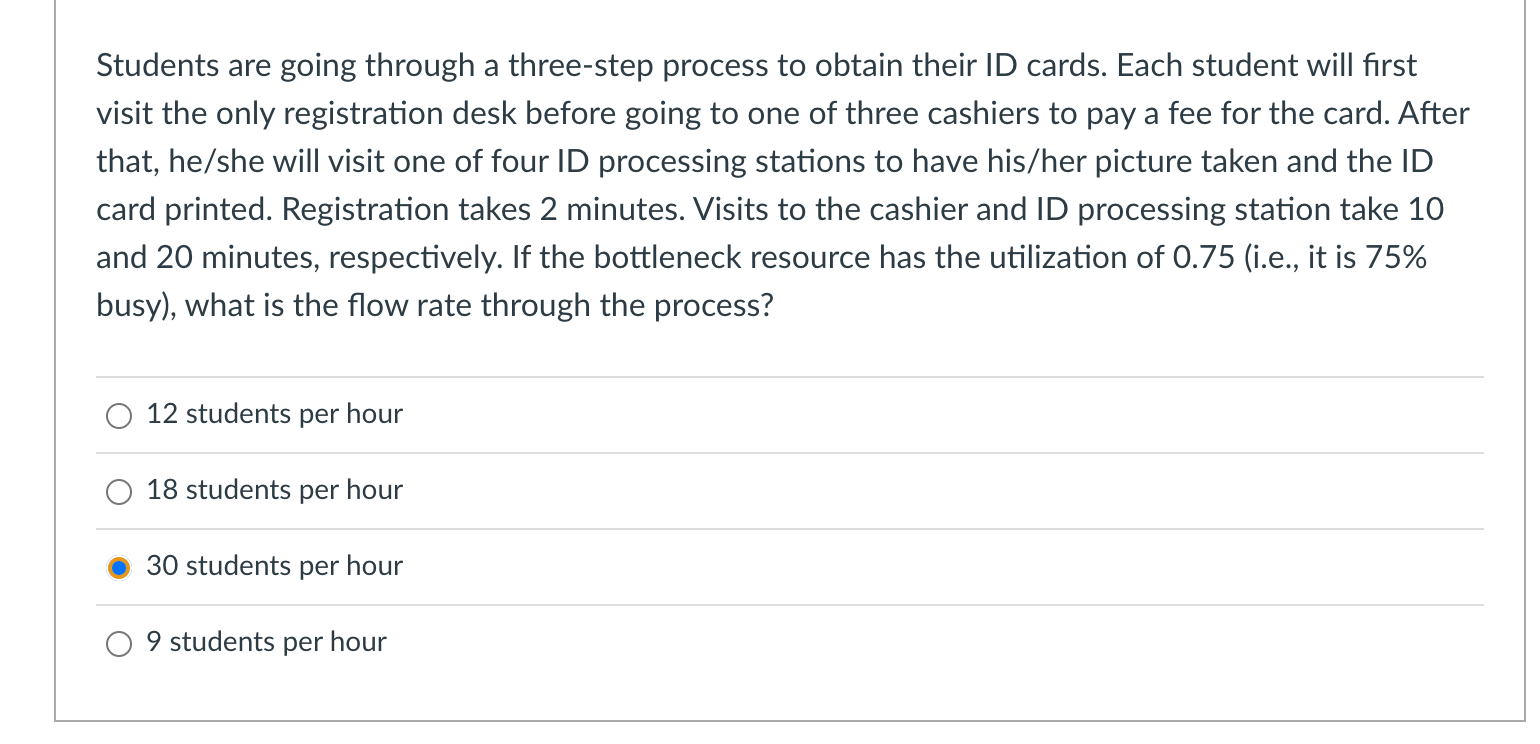 Students are going through a three-step process