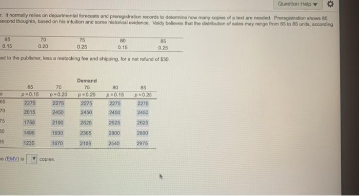 had to split up question Stock 65 65 p=0.15 2275