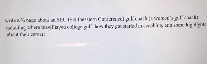 write a 4 page about an SEC (Southeastern