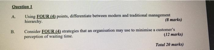 Question 1 Using FOUR (4) points, differentiate