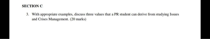 SECTIONC 3. With appropriate examples, discuss