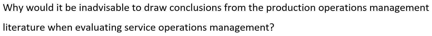 Why would it be inadvisable to draw conclusions