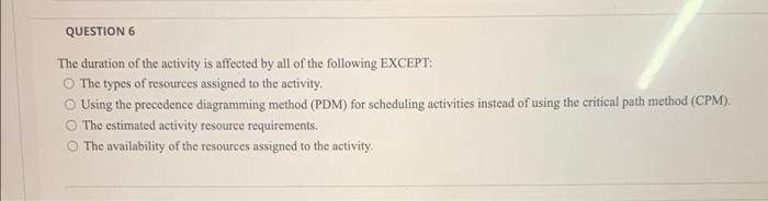 Question Completion Status: QUESTION 5 Consider