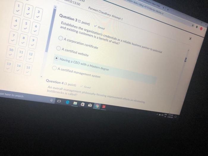 question 3 0:13:50 Parveen Chaudhary, Attempt