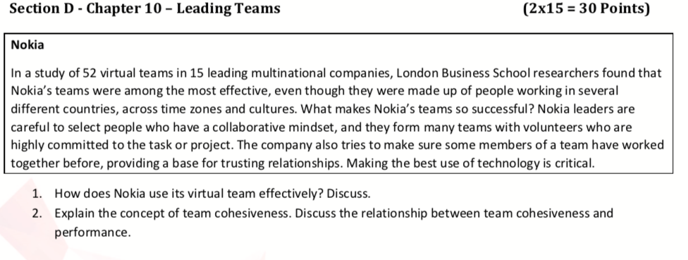 May you please solve it clear? Section D -