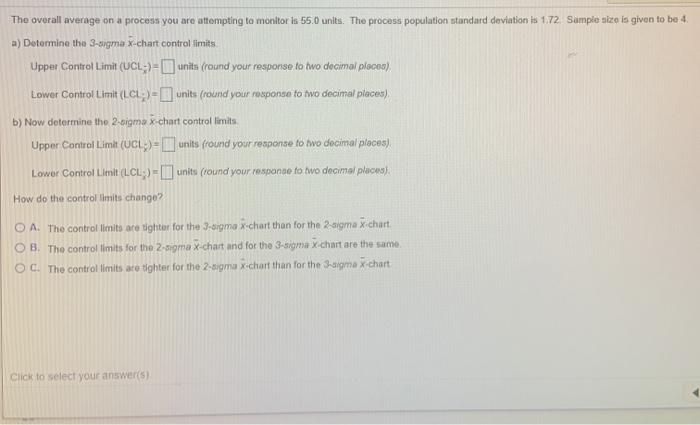 The overall average on a process you are