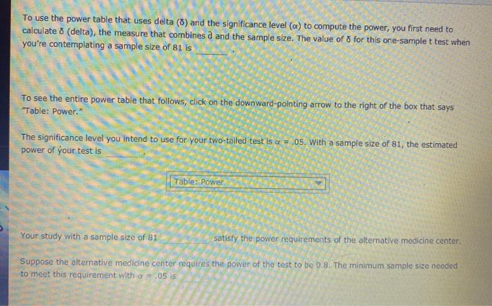 Aa Aa 4. A power analysis for a one-sample t test
