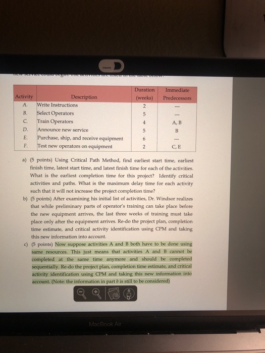 Need C only please. Thanks. Activity A. Immediate
