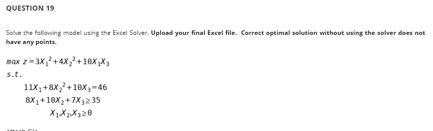 Please also explain the steps in excel. QUESTION