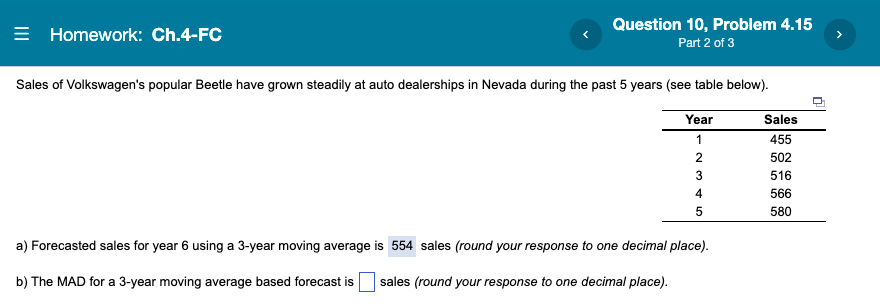 Following are two weekly forecasts made by two
