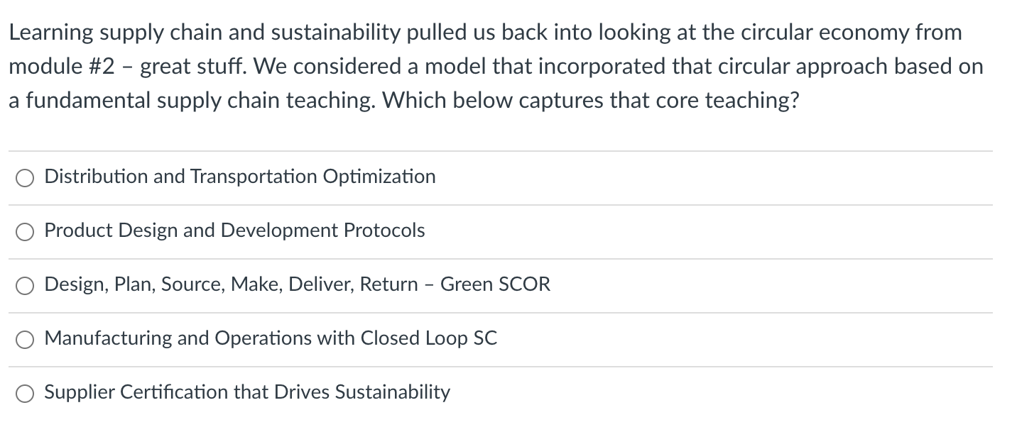Learning supply chain and sustainability pulled