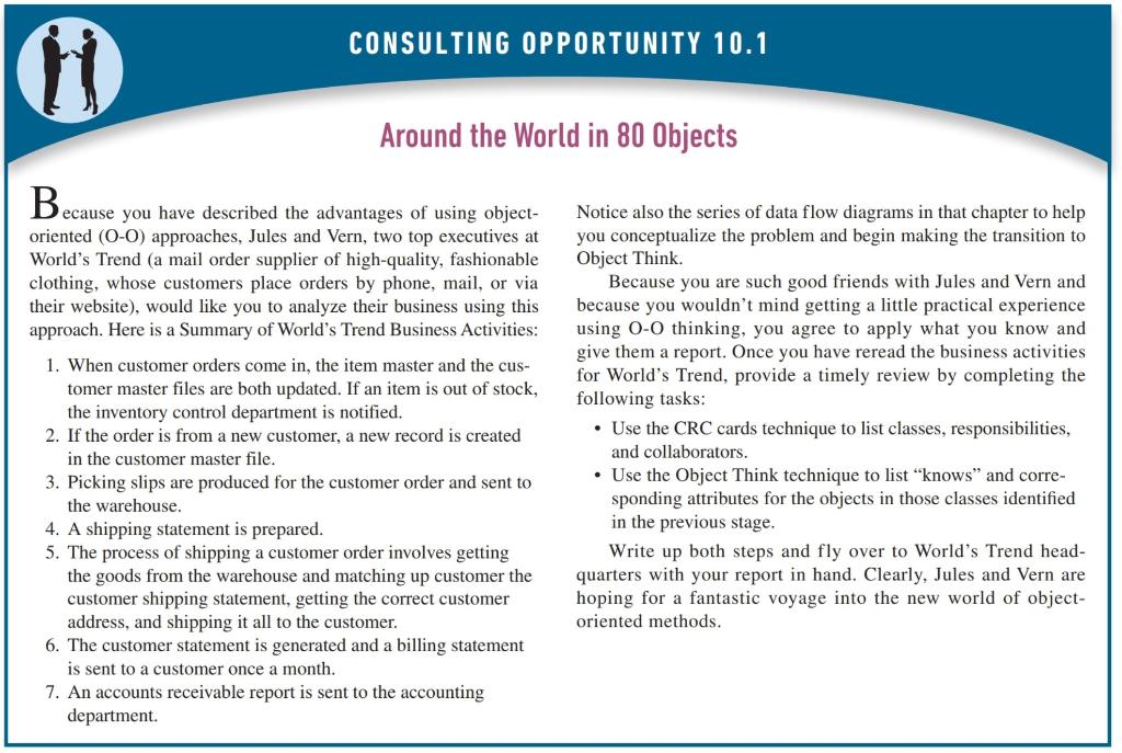 CONSULTING OPPORTUNITY 10.1 Around the World in