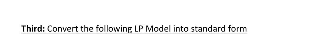 operations research subject Third: Convert the