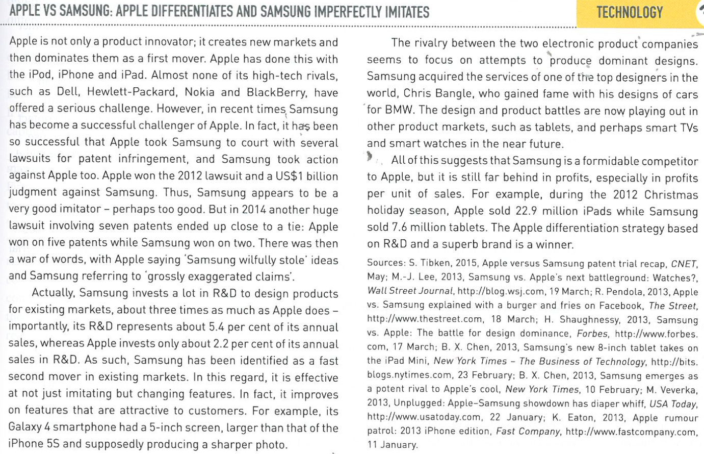 Read the case and apply some relevant theoretical