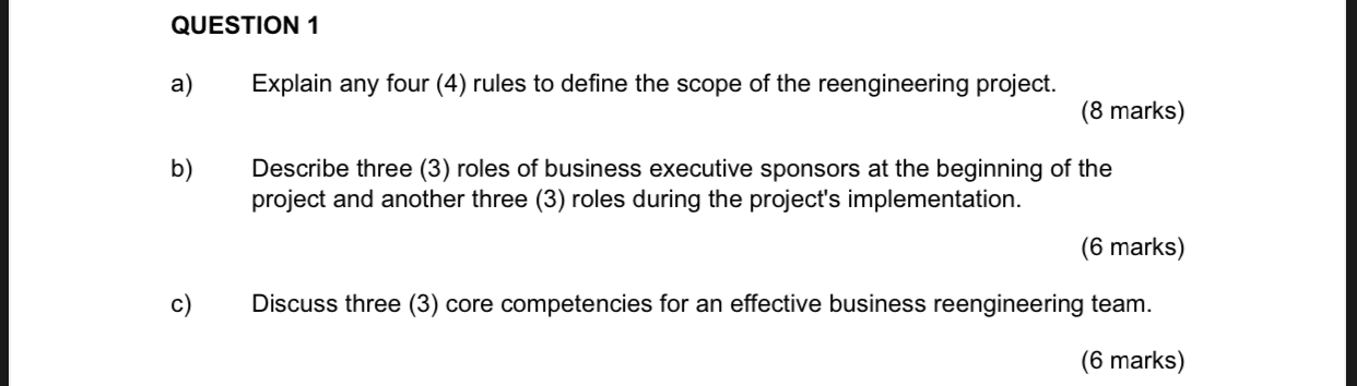 a) Explain any four (4) rules to define the scope