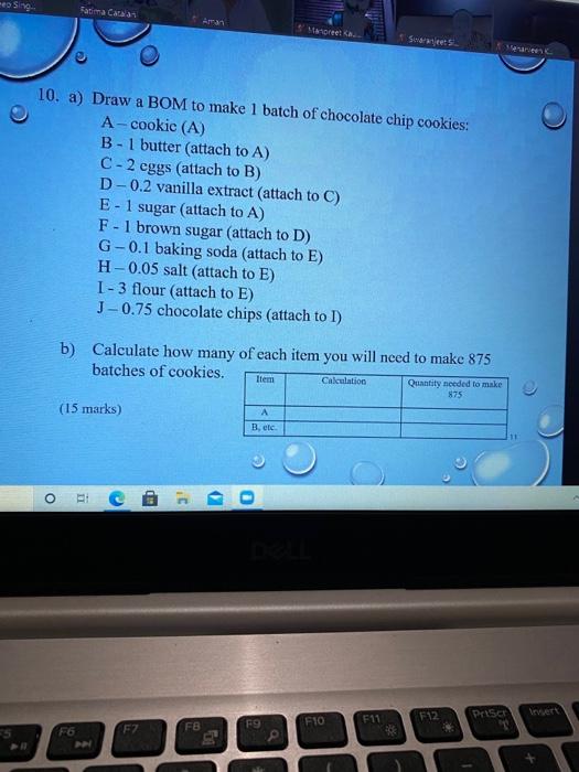 Farmacias Arran Starworeet 10. a) Draw a BOM to