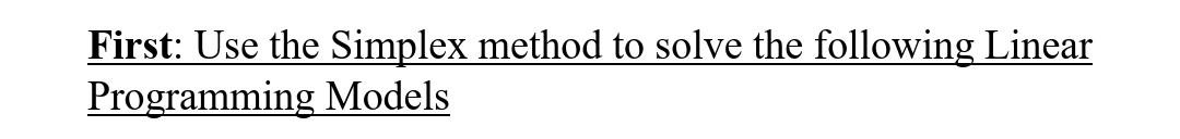 operations research subject First: Use the