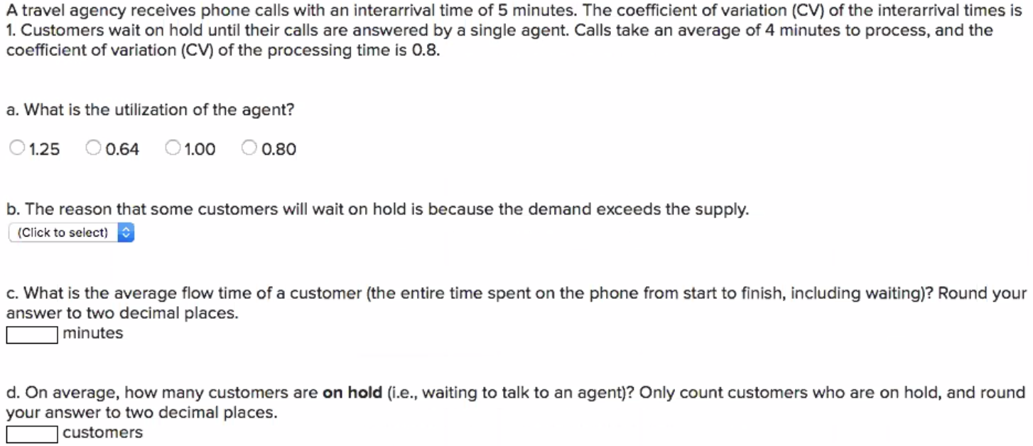 A travel agency receives phone calls with an