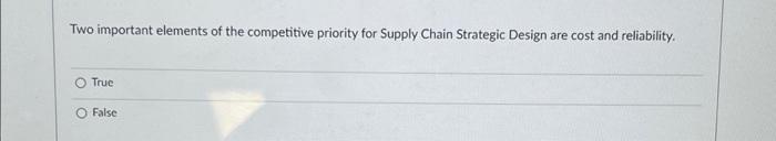 Two important elements of the competitive