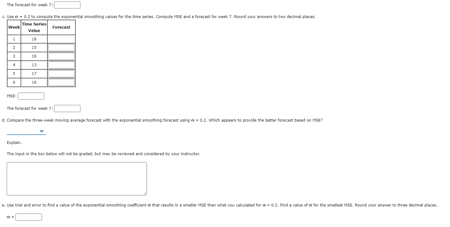 For A. the options are charts 1-4. For B the