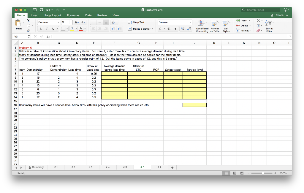 O. 100 Problem Set Q- Search Sheet Home Insert