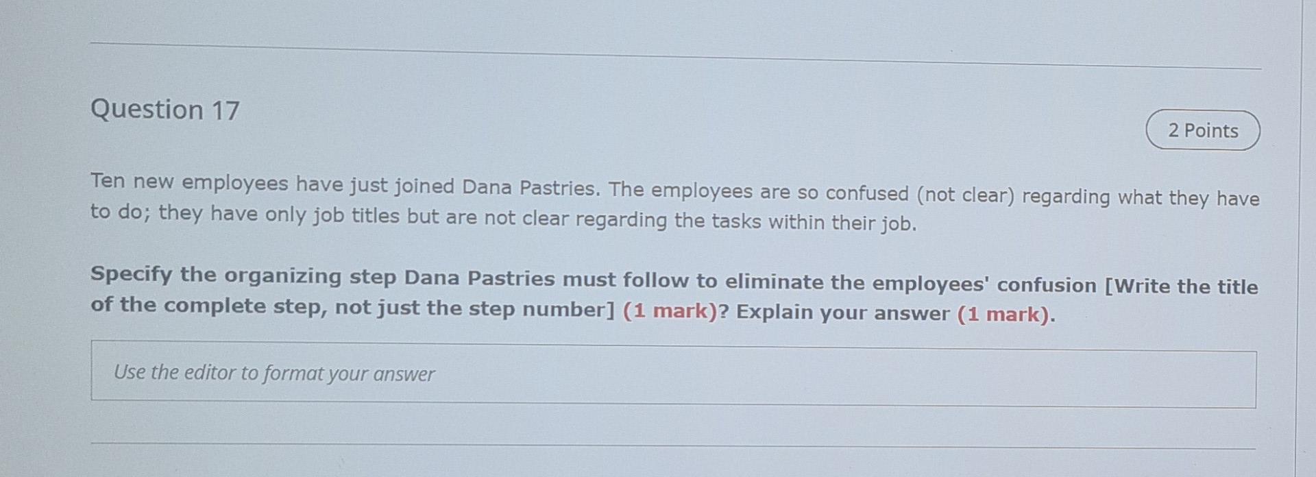 Question 26 2 Points Fatima is a line manager at