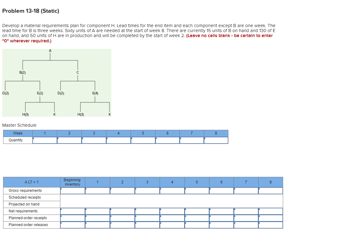 Problem 13-18 (Static) Develop a material