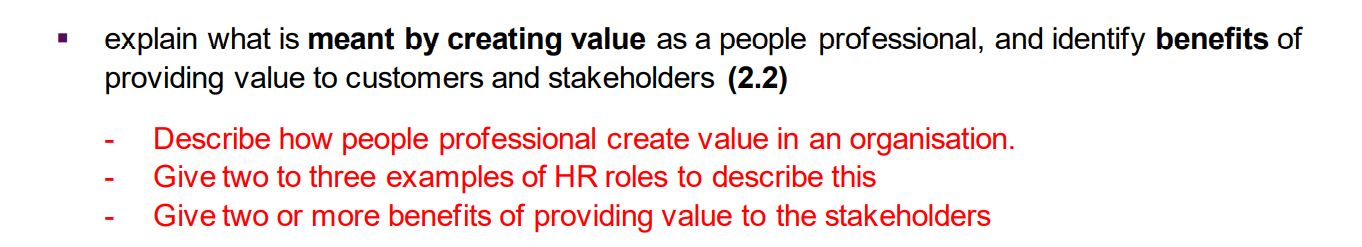 1 explain what is meant by creating value as a