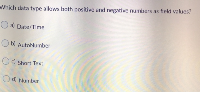 Which data type allows both positive and negative